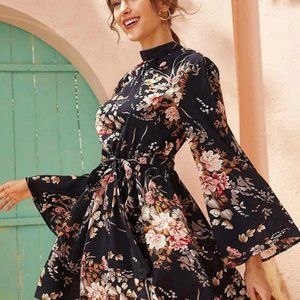 SHEIN Backless Floral Dress sz XS